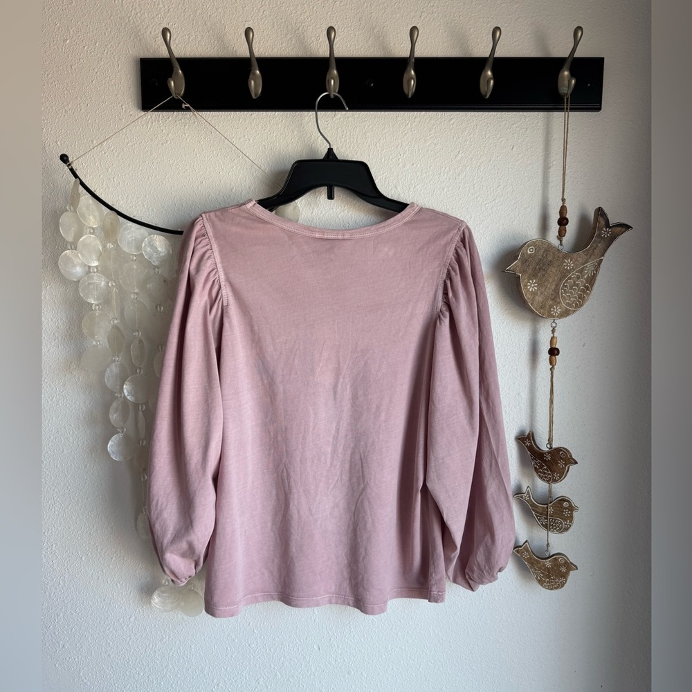 Universal Thread Puffed Sleeve Dusty Rose Top Size Small NWT - Picture 2 of 4